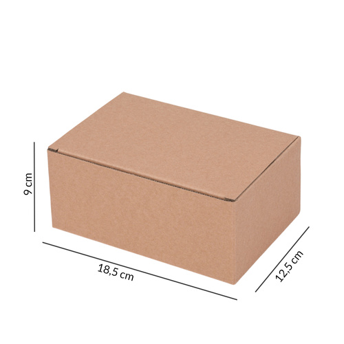 Caja de cartón protectora con estructura de rejilla para 24 botellas, de color marrón