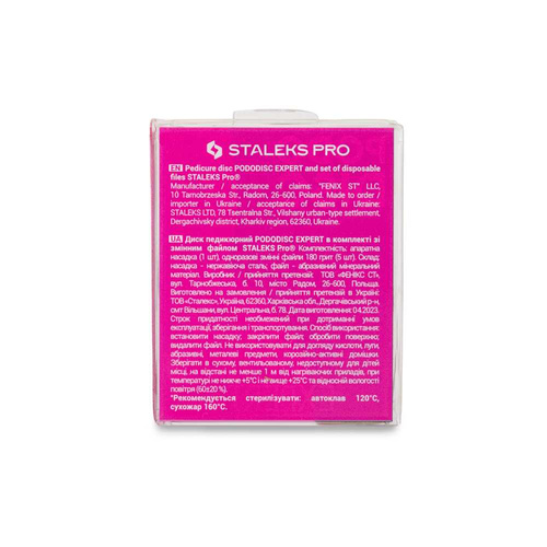 Dysk tarcza do pedicure Pododisk zestaw trzpień dysk + nakładki tarcze wymienne PDset-10 Staleks Pro XS 10mm