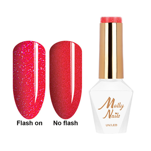 5 + 1 gratis. Esmalte híbrido Molly Nails Flashing Lights Neon Wow Girl! Sin HEMA ni Di-HEMA. 8 g. N.º 643