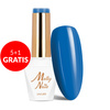 5+1gratis Lakier hybrydowy Molly Nails Blue Sky Dark Blue HEMA/Di-HEMA Free 8g Nr 116