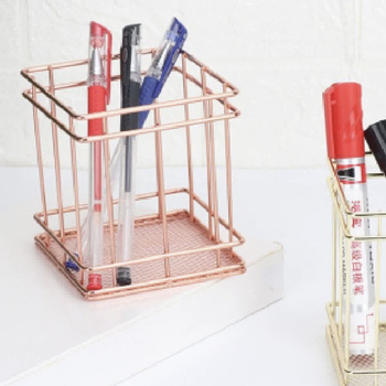 Stojak organizer pojemnik na pędzelki rose gold Nr 3