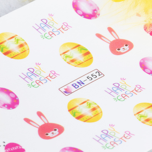 Adhesivos de agua para uñas de Pascua BN-552