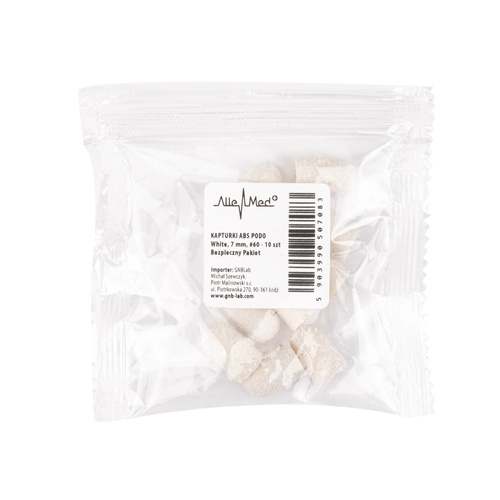 Capuchones para pedicura de 7 mm, gradación 60, 10 unidades, ABS, Podo AlleMed, blanco