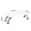 Support pour manucure sur pieds argentés Molly Nails, blanc