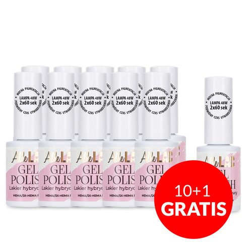 10 + 1 gratis: AlleLac Extra White Hybridlack, HEMA/Di-HEMA-frei, 6 g