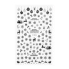 Thin, self-adhesive Christmas nail stickers F283, black