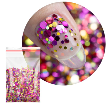 Kolorowa ozdoba do paznokci Pop-Up! Piegi Confetti Dropsy Kropki Kółeczka Princess Nails Nr 12 20g