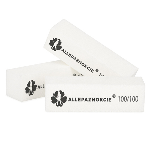 Полірувальний блок Allepaznokcie 100/100 Premium, білий, 1 шт.