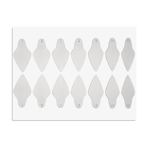 Moldes de silicona autoadhesivos para Dual Form, punta corta ST012-4 MollyLac, 24 unidades.
