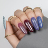 5 + 1 gratis. Esmalte híbrido Molly Nails Flashing Lights 3 Metal Rain, sin HEMA ni Di-HEMA, 8 g, n.º 617