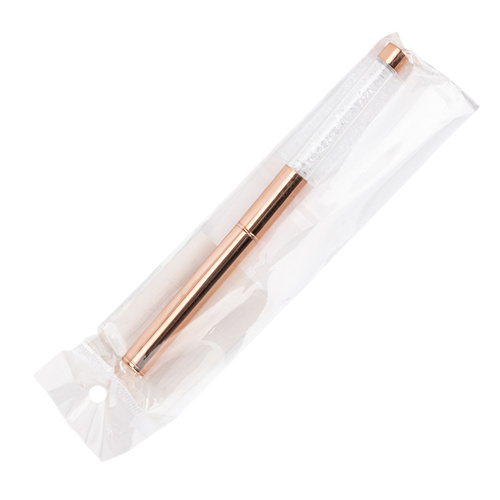 Pędzelek do żelu golden z cyrkoniami owalny Molly Nails Nr 6