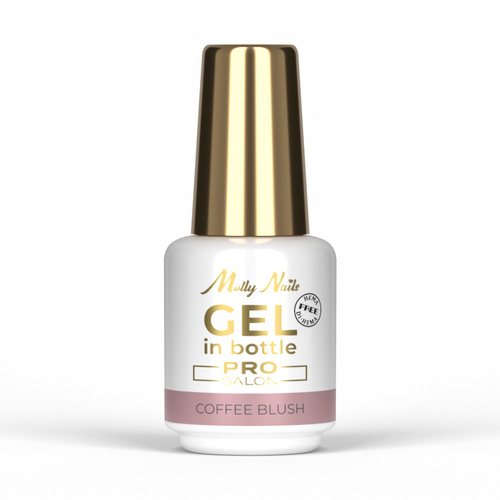 Żel budujący w butelce z pędzelkiem Gel in Bottle Molly Nails Pro Salon Coffee Blush HEMA/Di-HEMA Free 15g