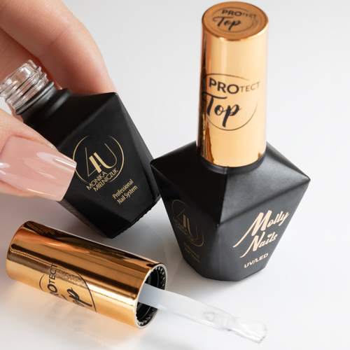 Top coat without rinsing with UV filter protection PROtect TOP no wipe by Monika Mielniczuk Molly Nails HEMA Free 10g