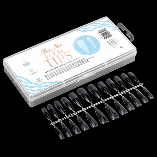 Tips per l'allungamento rapido delle unghie Flexi Tips Molly Nails a mandorla, 240 pezzi