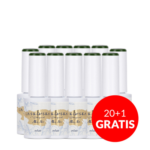 20+1 free LED/UV Gel Polish Molly Nails @Bouquet by Laskovska Dark Grass HEMA/Di-HEMA Free 7g