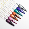 Lakier hybrydowy LED/UV Gel Polish Cat Eye Seduction Nr 244 Rust Red Molly Nails HEMA/Di-HEMA Free 8g