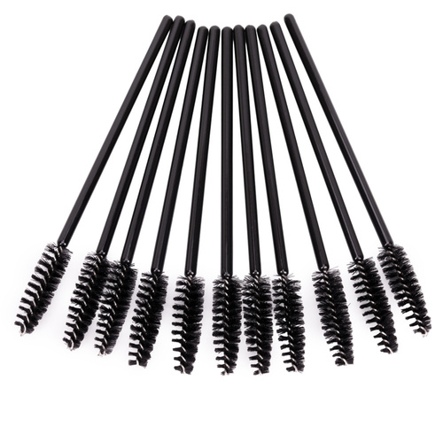 Brosse à cils noire avec tige noire, 50 pièces, n° 1
