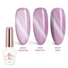 Magnetyczny lakier hybrydowy z efektem kociego oka Cat Eye Crystal Water MollyNails HEMA/Di-HEMA Free 8g Nr 167