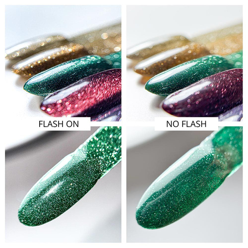 Vernis hybride Molly Nails Flashing Lights 3 Poison Ivy sans HEMA/Di-HEMA, 8 g, n° 612