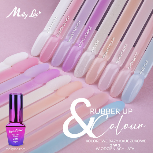 Baza kauczukowa Rubber Base 2w1 Up&Colour MollyLac Tender Rose HEMA/Di-HEMA Free 10g nr 7