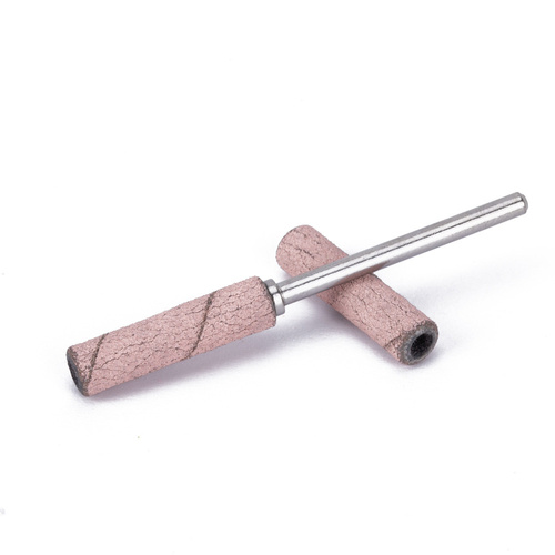 Kapturki do manicure i pedicure mandrele nakładki ścierne long cylinder 3mm gradacja 240 różowe 50 szt.