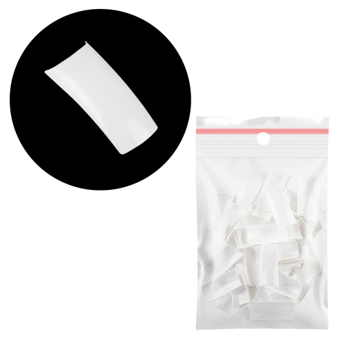 Uñas postizas blancas, bolsa pequeña, complemento de tallas n.º 1. 60 unidades.