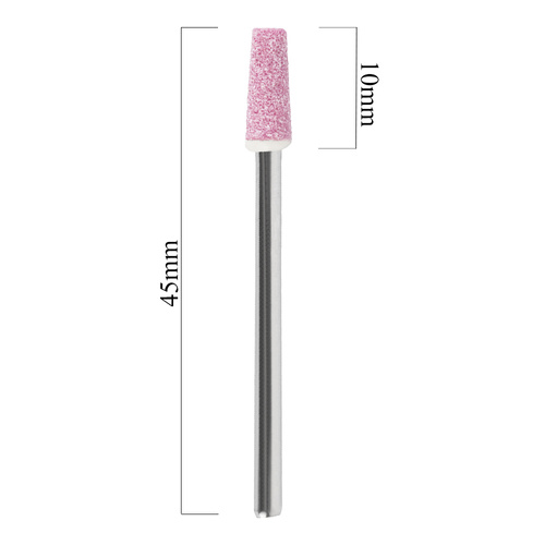 Juego de fresas para piedra con corte cónico rosa n.º 5, 10 unidades