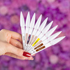 Pakiet 55 sztuk: 45 lakierów hybrydowych MollyNails Business Class Hema/di-Hema free 8g + 5 baz S.O.S. Fiber Angel Pink 10 g, 45 wzorników patyczków, ekspozytor