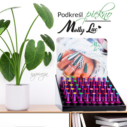 Ekspozytor na 45 lakierów hybrydowych 5 ml MollyLac – pusty edycja Pastele