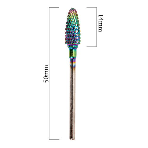 Profesjonalny frez kobaltowo wolframowy tęczowy model Flame M 3/32" Nr 3