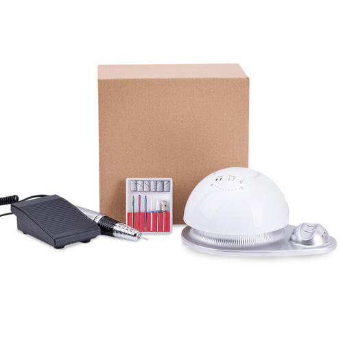 12 pezzi - Fresatrice per unghie 68 W No Name per manicure e pedicure, bianca, M21, 50.000 giri