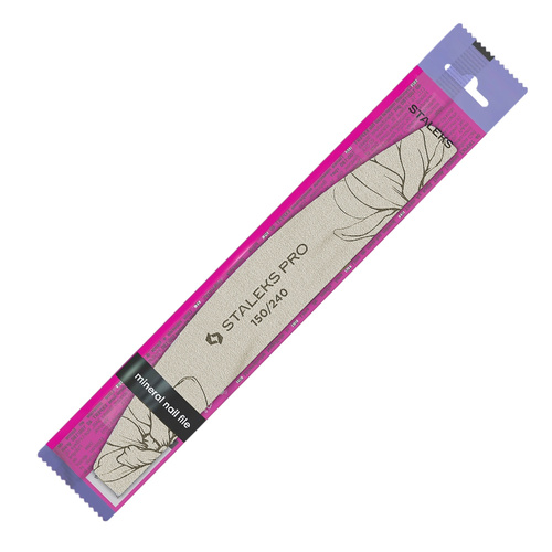 Mineral-Nagelfeile, Bootsform, Halbmond, 180/240, Staleks Pro Expert 40