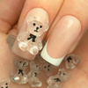 Décorations pour ongles « oursons » 3D Molly Nails, transparentes, 20 pièces