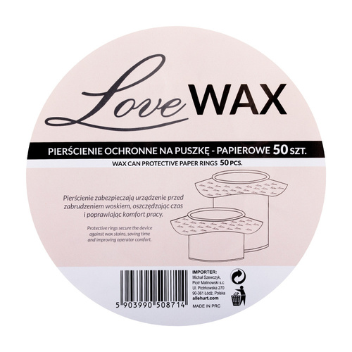 Paper protective rings for LoveWax cans, 50 pcs.