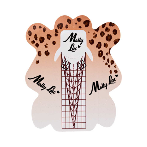 Modèles de moules pour ongles MollyLac, motif léopard, 500 pièces