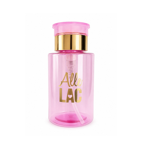 Flacon pompe AlleLac rose pour liquides, 200 ml