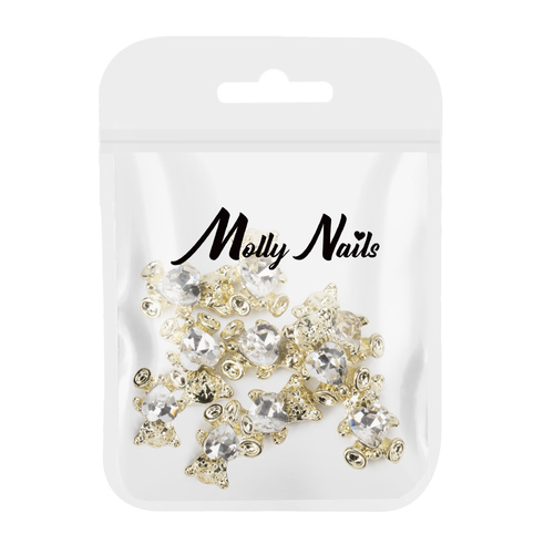Ozdoby do paznokci misie 3D Molly Nails Nr 2 10 szt