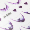 Self-adhesive nail stickers 5D/French/French smile line 20 pcs purple SD-2282