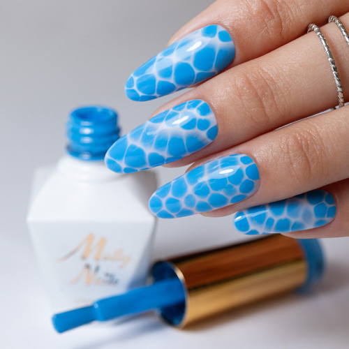 5+1gratis Lakier hybrydowy Molly Nails Blue Sky Sky Blue HEMA/Di-HEMA Free 8g Nr 114