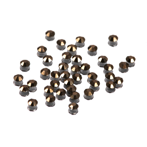 Strass pour ongles en verre SS3 Jet Hematite, environ 1440 pièces par paquet