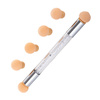 Pinceau double face éponge pour ombré et nail art avec strass blancs