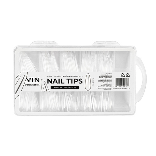 Накладки для швидкого нарощування нігтів Nail Tips NTN Premium, загострені, 100 шт.