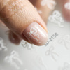 5D наклейки на нігті, самоклейні бантики, білі, SD-2158 MollyNails