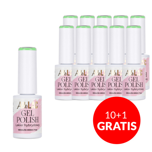 10 + 2 gratuits - Vernis hybride LED/UV Gel Polish Édition limitée Greens G9 Pistachio AlleLac sans HEMA/Di-HEMA 6 g