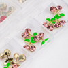 Kasetka z ozdobami wiśnie z cyrkoniami Molly Nails 36 sztuk