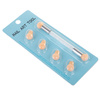 Pinceau double face éponge pour ombré et nail art avec strass blancs