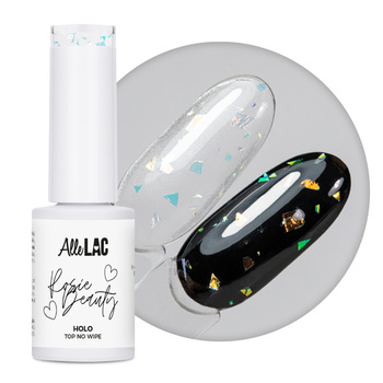 Top z efektem ciętej folii holo top no wipe AlleLac x Rosie Beauty 6g