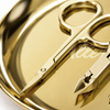 10+1 gratis: AlleLac Metall-Werkzeugablage, rund, goldfarben