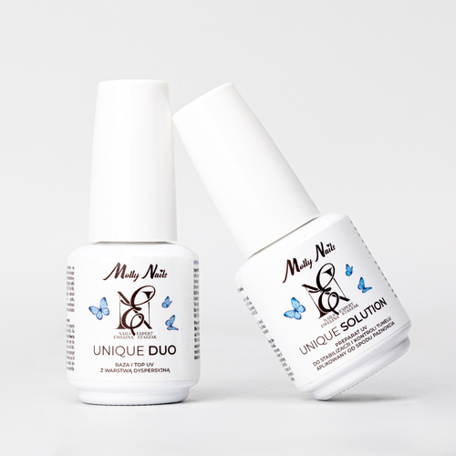Base & Top UV avec couche de dispersion Unique Duo par Ewelina Staszak MollyNails HEMA/Di-HEMA Free 15 g