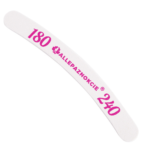 Nail file Safe Package Allepaznokcie banana white center 180/240 CU-10 High Quality